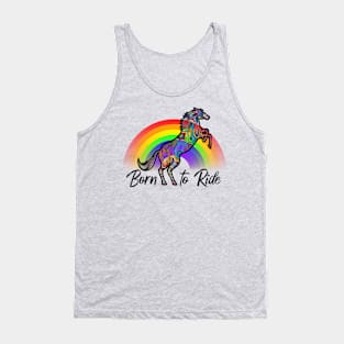 Born to ride - Rainbow colors Tank Top